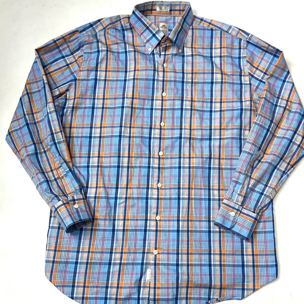 Peter Millar Plaid Button Down Shirt